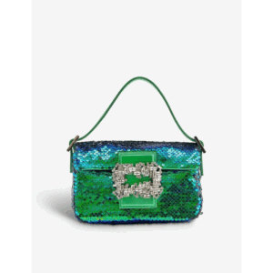 Gedebe Habibi Green & Bluish Sequins Mini Bag