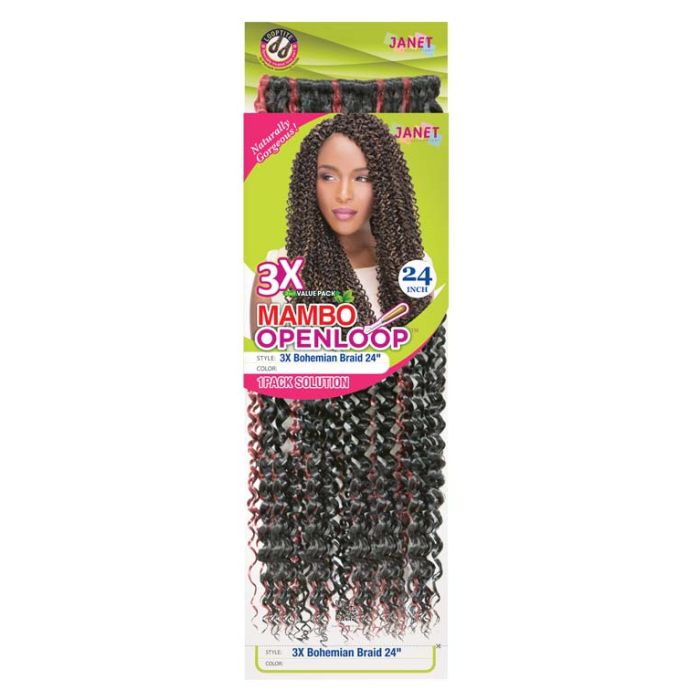 Janet collection 3X Bohemian Braid 24" Color #33 (1 Pack Solution)