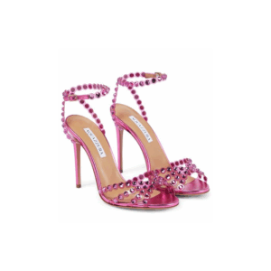 Aquazzura Crystal Embellished Tequila Plexi 105 Sandal (Size 42)