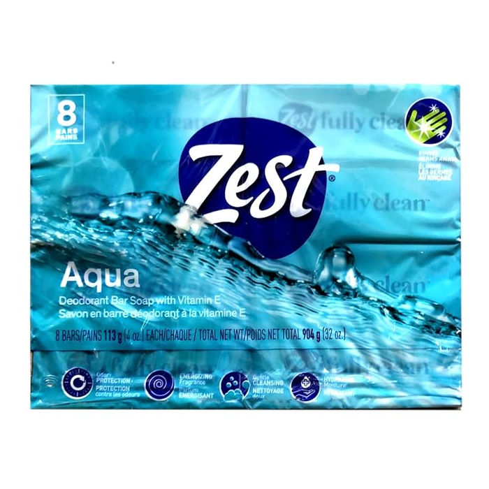 Zest Acqua Pure Cleansing Bars with Vitamin E - 4 Oz
