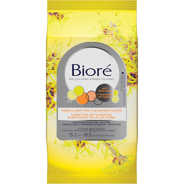 Biore Witch Hazel Pore Clarifying Cleansing Cloths