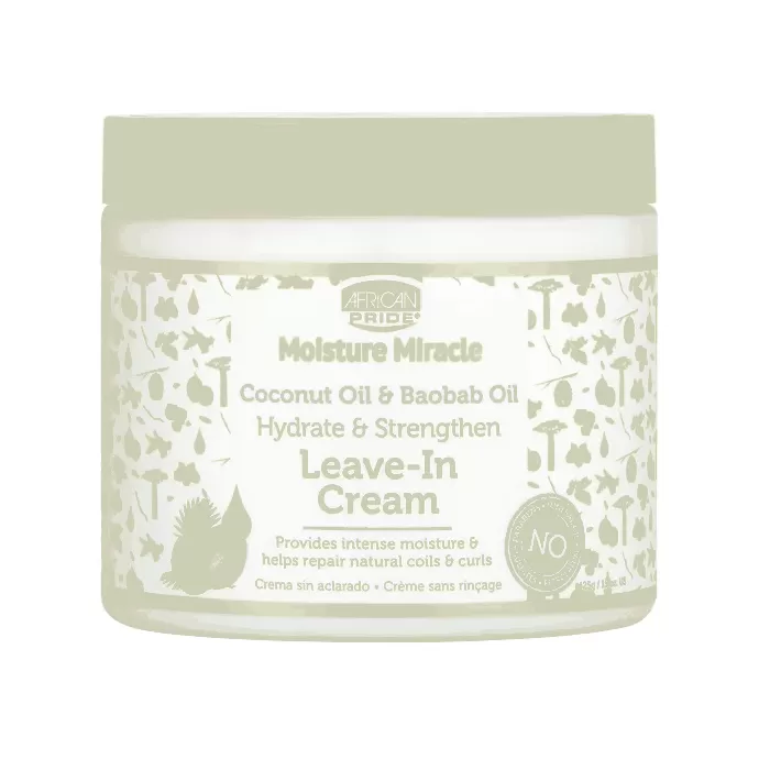 African Pride Moisture Miracle Hydrate & Strengthen Leave in Conditioning Cream - 15 Oz