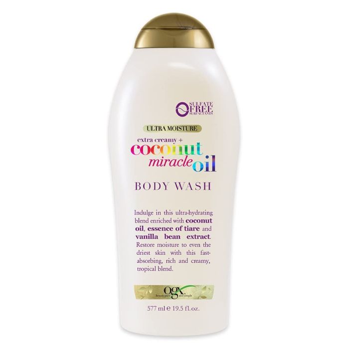 OGX Ultra Moisture Extra Creamy + Coconut Miracle Oil Body Wash - 19.5 Oz