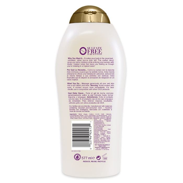 OGX Ultra Moisture Extra Creamy + Coconut Miracle Oil Body Wash - 19.5 Oz - Image 2