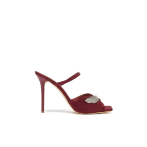 Malone Souliers Exclusive Fion 100 Satin DR Crystal Feather Sandal