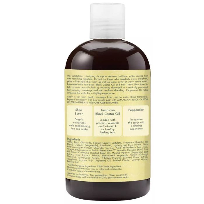 SheaMoisture Jamaican Black Castor Oil Strengthen & Restore Shampoo - 13 Oz - Image 2