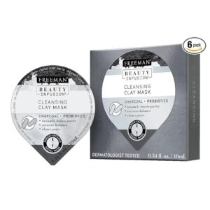Freeman Charcoal + Probiotics Cleansing Clay Mask - 0.34 Oz
