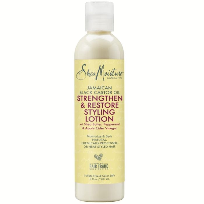 SheaMoisture Jamaican Black Castor Oil, Strengthen & Restore Styling Lotion - 8 Oz