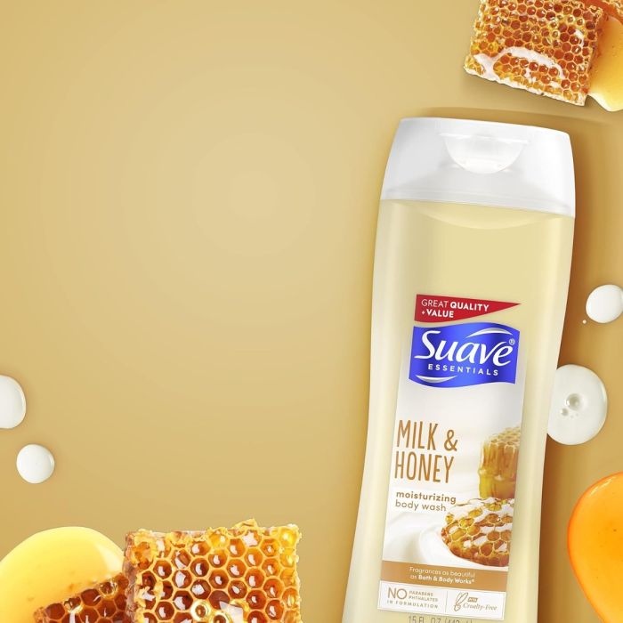 Suave Essentials Milk & Honey Moisturizing Body Wash - 15 Oz - Image 5