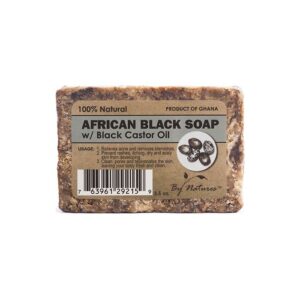 By Nature's African Black Soap With Black Castor Oil - 3.5 Oz