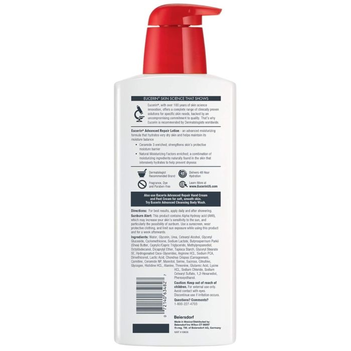 Eucerin Advanced Repair Body Lotion, Pump Bottle - 16.9 Oz - Image 2