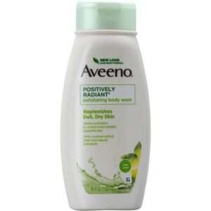 Aveeno Positively Radiant Exfoliating Body Wash - 18 Oz