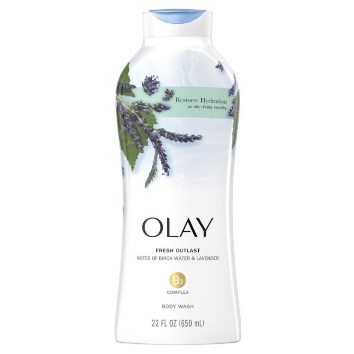Olay Fresh Outlast Body Wash Notes of Birch Water & Lavender - 22 Oz