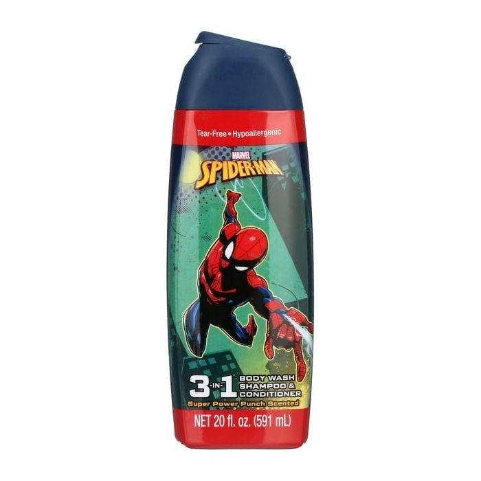 Marvel Ultimate Spiderman Berry Blast 3 in 1 Body Wash, Shampoo & Conditioner - 20 Oz