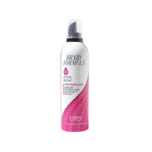 EBIN BRAID SETTING MOUSSE STRENGTHENING & SHINE - SWEET ALMOND OIL 12.49 Oz