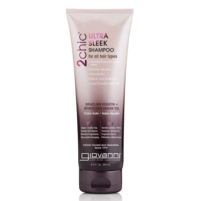 Giovanni 2Chic Brazilian Keratin & Argan Oil Ultra Sleek Shampoo - 8.5 Oz