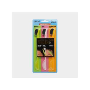 EBIN 3 PACK (REGULAR/ HARD/EXTREME) BRUSH & COMB SWINE BRISTLE