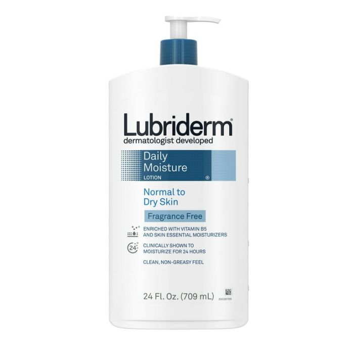 Lubriderm Daily Moisture Body Lotion, Fragrance-Free - 24 Oz