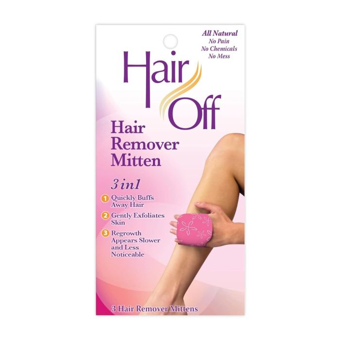 Hair Off Hair Removal Mitten 3in1