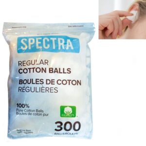 Cotton Balls Regular Size - 100% Cotton - 300 Regular Sized Cotton Balls