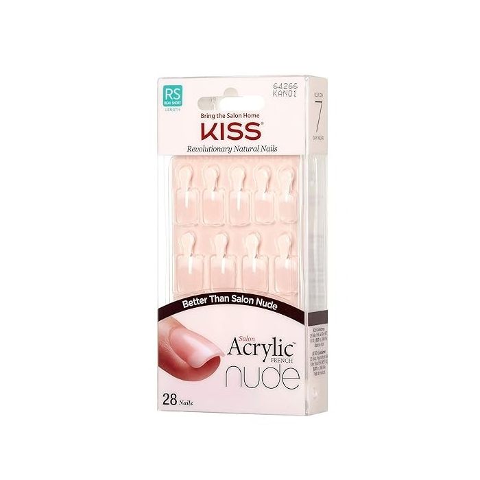 Kiss Salon Acrylic Nude French Nails Curve "C"