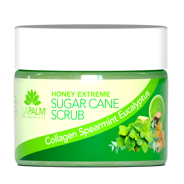 La Palm Honey Extreme Sugar Cane Scrub Collagen Spearmint Eucalyptus - 12 Oz
