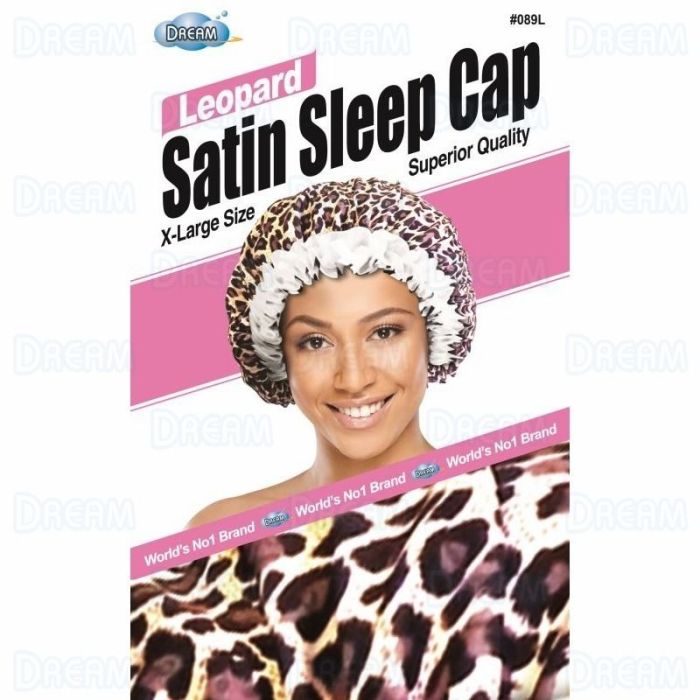 Dream Women-Satin Sleep Cap Leopard