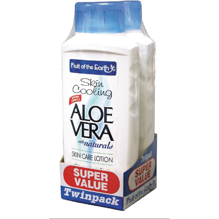 Fruit of the Earth Super Value Lotion Aloe Vera Skin Cooling 2 pcs- 11 Oz