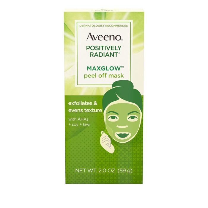 Aveeno Positively Radiant MaxGlow Peel Off Exfoliating Face Mask - 2 Oz
