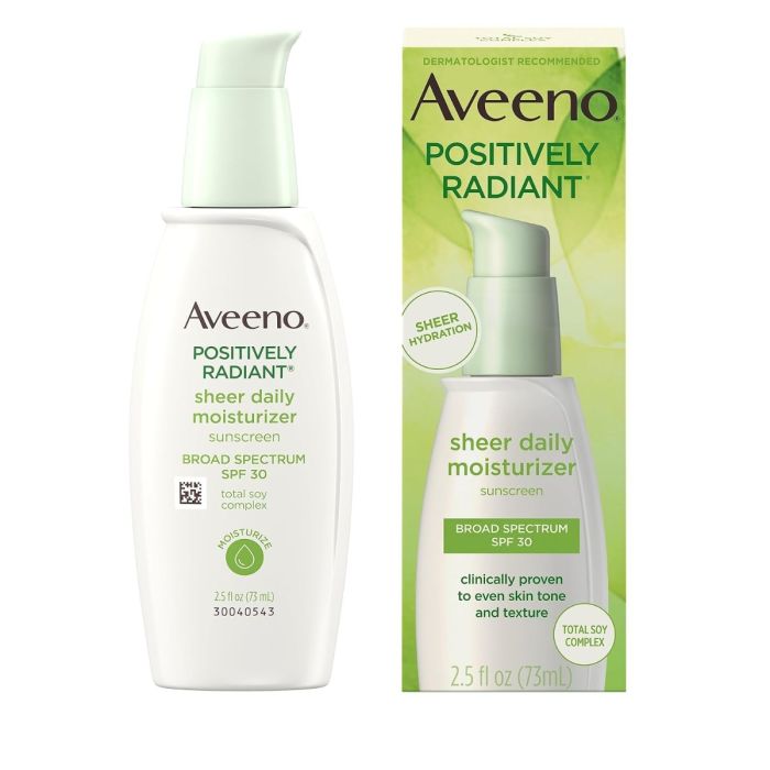 Aveeno Positively Radiant Sheer Daily Moisturizer, SPF 30 -2.5 Oz