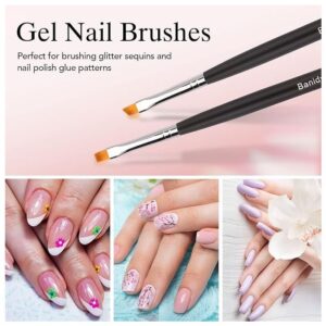 Brittny Professional Fine Pointed Flat Nail Art Design Brush, 42704
