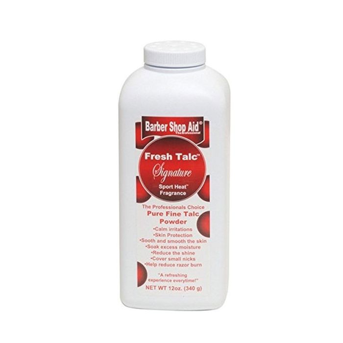 Barber Shop Aid Fresh Talc Signature Pure Fine Talc Powder -12 Oz
