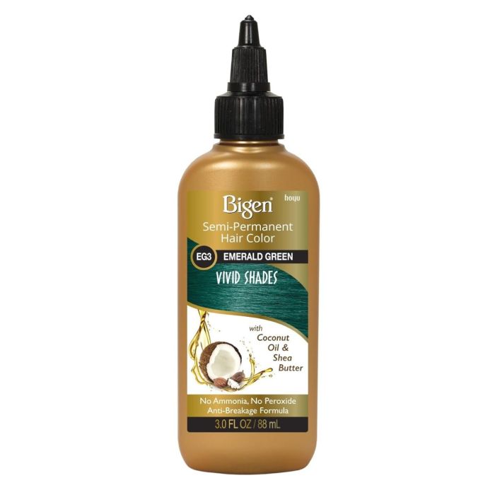Bigen Vivid Shades Semi-permanent Hair Color-EG3 Emerald Green