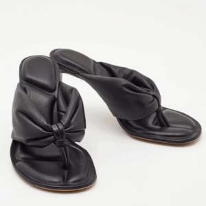 Jacquemus Puffy Thong Black Mule 80MM Heel