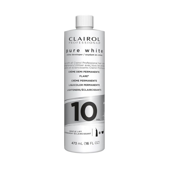 Clairol Professional Pure White Creme Gentle Lift Developer, 10 Volume - 16 Oz