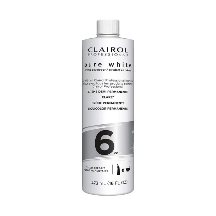 Clairol Professional Pure White Creme Gentle Lift Developer, 6 Volume - 16 Oz