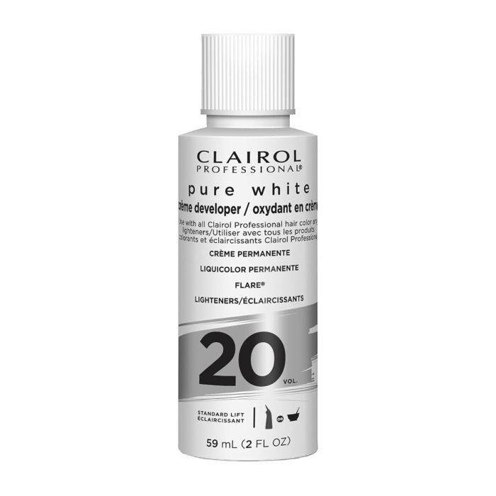 Clairol Professional Pure White Creme Gentle Lift Developer, 20 Volume - 2 Oz