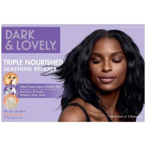 Softsheen-Carson Dark and Lovely Triple Nourished Silkening Hair Relaxer, Regular Strength