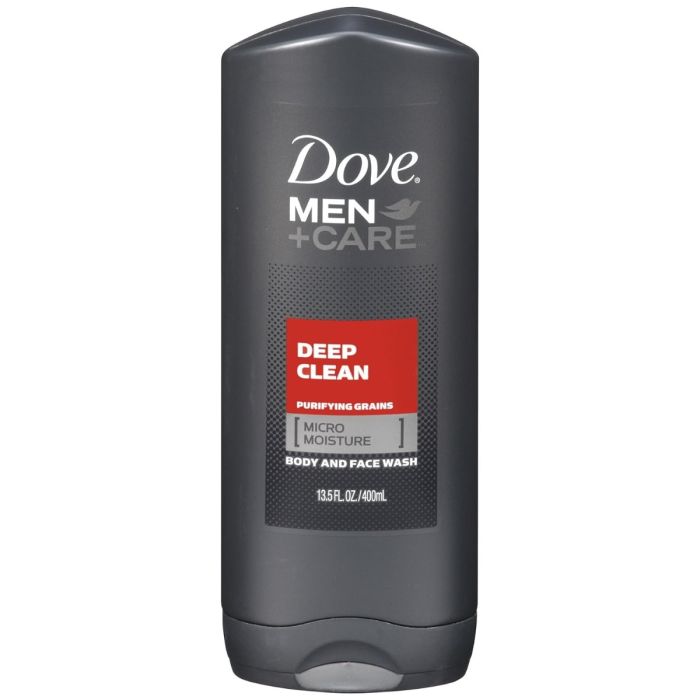 Dove Men + Care Body And Face Wash, Deep Clean -13.5 Oz