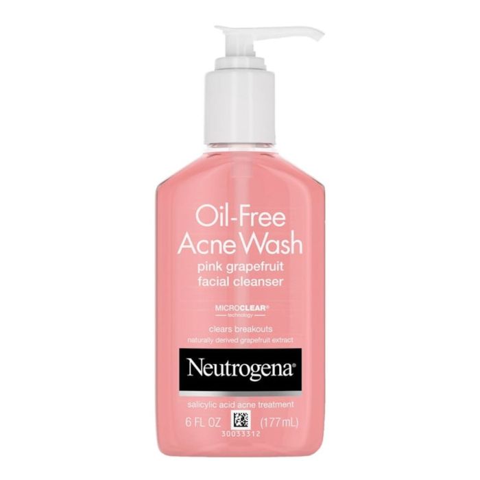 Neutrogena Oil-Free Pink Grapefruit Acne Facial Cleanser - 6 Oz