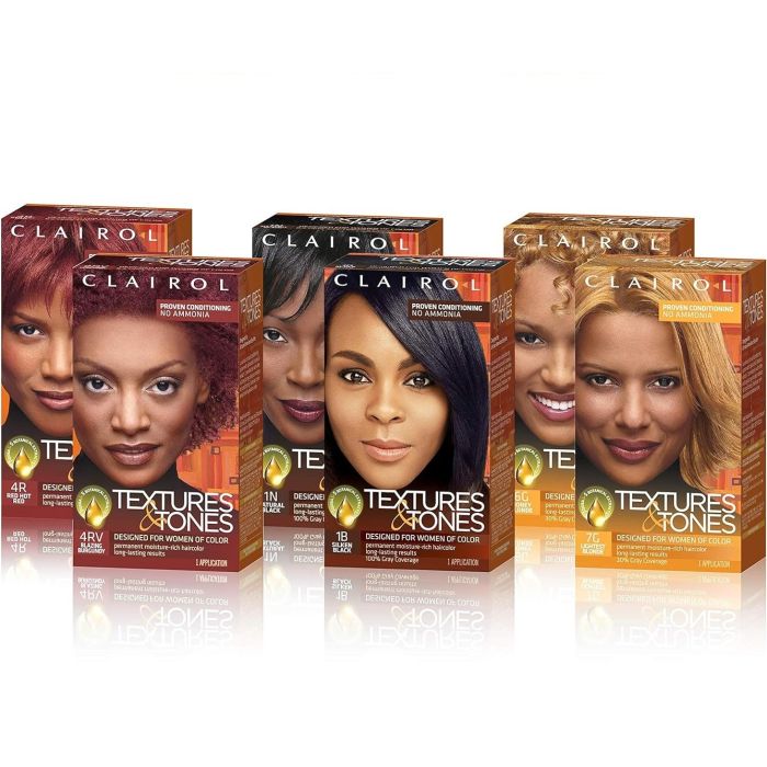 Clairol Textures & Tones Permanent Hair Colour, 1 Application