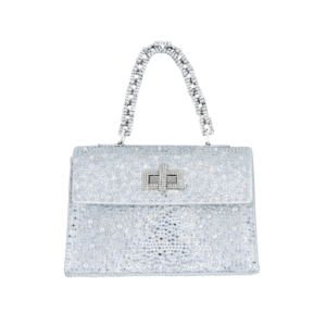 Gedebe Sophie Lame Silver + Crystal Silver