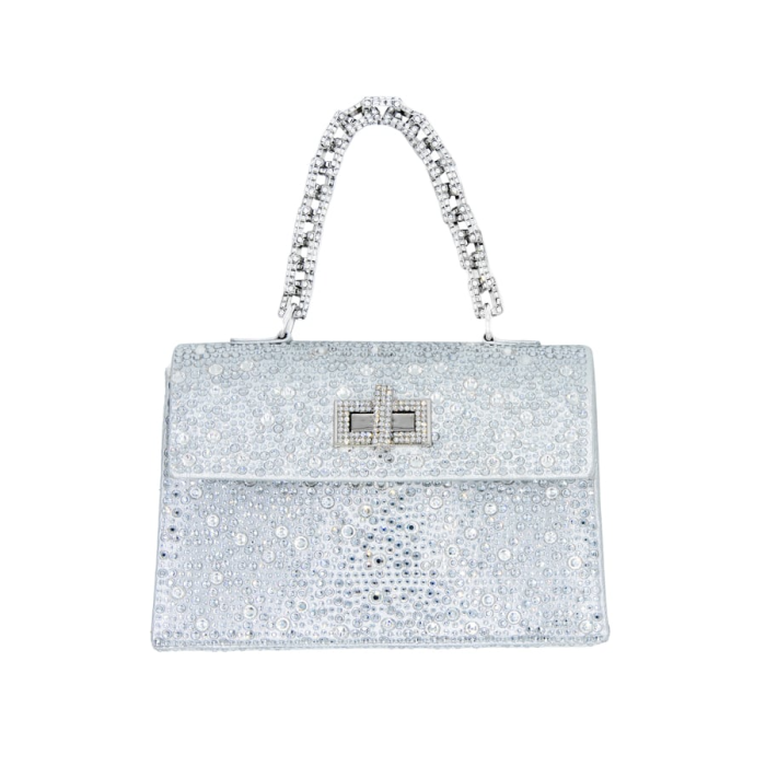 Gedebe Sophie Lame Silver + Crystal Silver