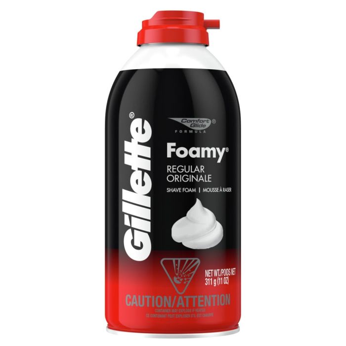 Gillette Foamy Classic Shave Foam for Men, Original Scent - 11 Oz