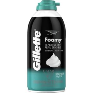 Gillette Foamy Shaving Cream Foam for Men, Sensitive Skin - 11 Oz