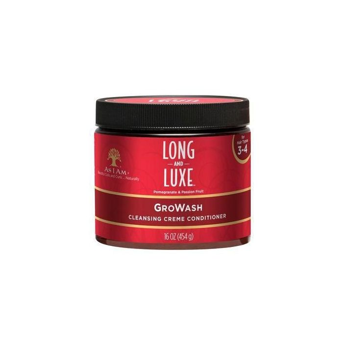 As I Am Long & Luxe GroWash Cleansing Crème Conditioner - 16 Oz