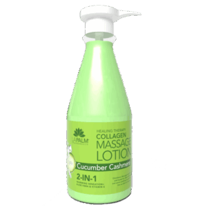 La Palm Healing Therapy Collagen Massage Lotion Cucumber Cashmere - 24 Oz