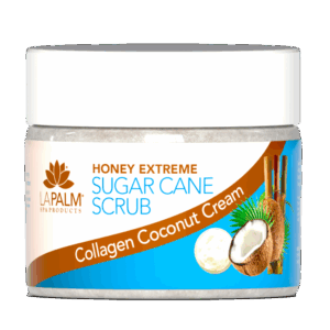 La Palm Honey Extreme Sugar Cane Scrub Collagen Coconut Cream - 12 Oz