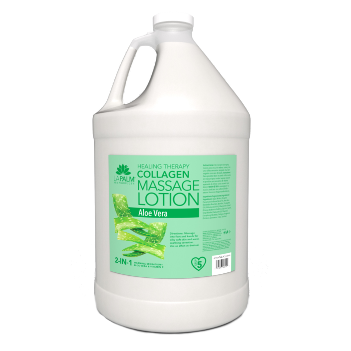 La Palm Healing Therapy Collagen Massage Lotion Aloe Vera - 1 Gallon
