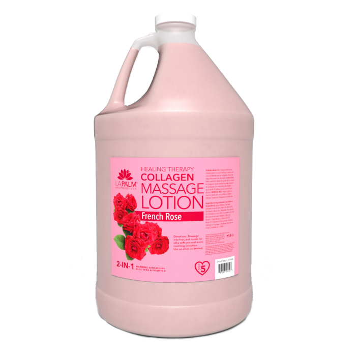 La Palm Healing Therapy Collagen Massage Lotion, French Rose - 1G